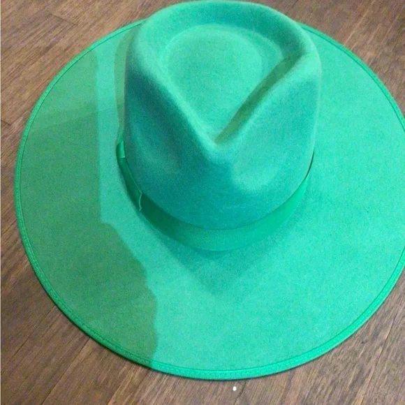 NEW!  LACK OF COLOR Vibrant Green Wide-Brim Rancher wool GREEN WIDE BRIM HAT – Crave Boutique main image 4